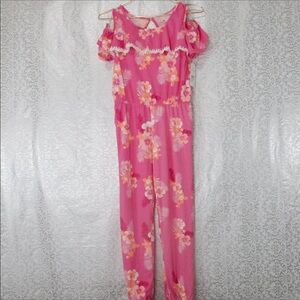 ONE STEP UP Pink Floral Romper NWT Size Medium